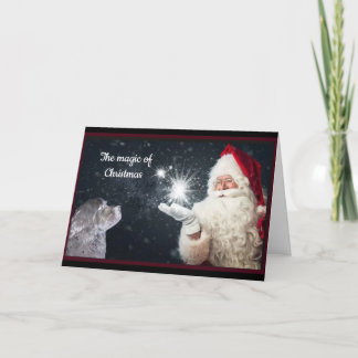 Cartão De Festividades Cão Terra Nova Natal