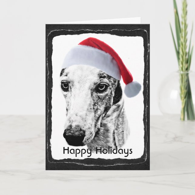 Cartão De Festividades Cão Whippet (Frente)
