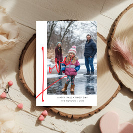 Cartão De Festividades Capa de Foto da Família com Sobreposição de Amor e