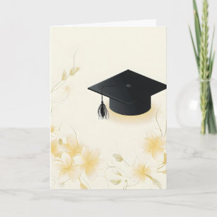 Cartão De Festividades Capa de Graduação Flores Delicadas