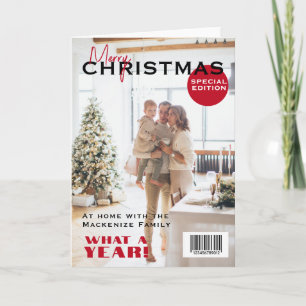 Cartão De Festividades Capa de Revista Personalizada de Natal