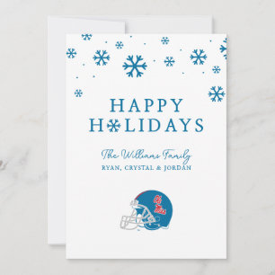 Cartão De Festividades Capacete de Futebol Ole Miss   Azul Claro