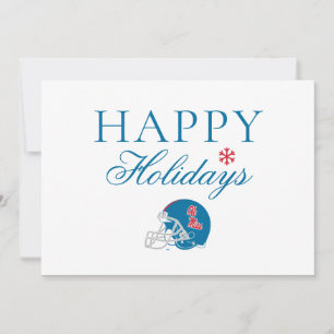 Cartão De Festividades Capacete de Futebol Ole Miss   Azul Claro