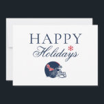 Cartão De Festividades Capacete de Futebol Ole Miss | Azul Escuro<br><div class="desc">Confira esses designs da Universidade do Mississippi! Adquira aqui todas as últimas novidades em produtos Mississippi Rebels. Todos esses produtos Zazzle são personalizáveis com o ano da sua turma,  nome e clube. Esses produtos são presentes perfeitos para estudantes,  ex-alunos,  familiares,  amigos ou fãs da Universidade Ole Miss.</div>