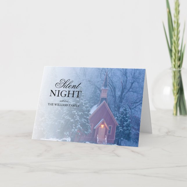 Cartão De Festividades Capela histórica do vale de Yosemite - queda de (Frente)