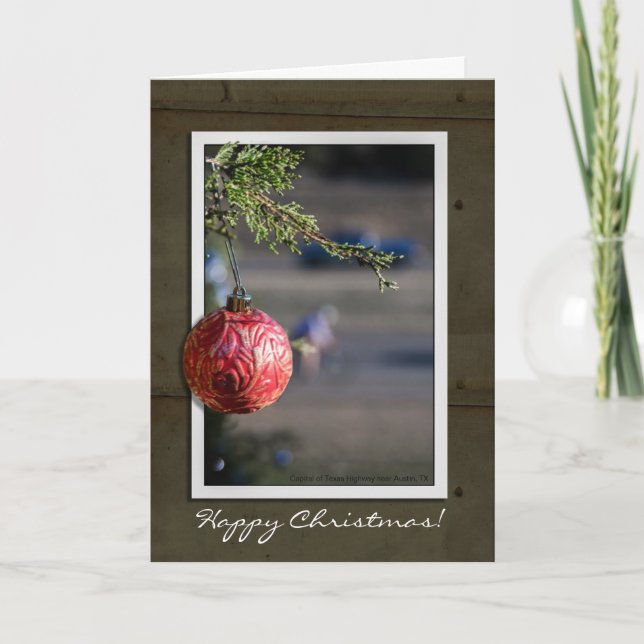 Cartão De Festividades Capital de Austin do feriado do costume da estrada (Frente)