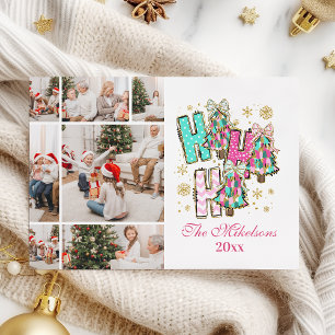 Cartão De Festividades Caprichoso 7 Foto Ho Ho Ho Natal Família 