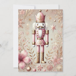 Cartão De Festividades Caprichoso Elegante Noivo de Porcelana Rosa e Dour