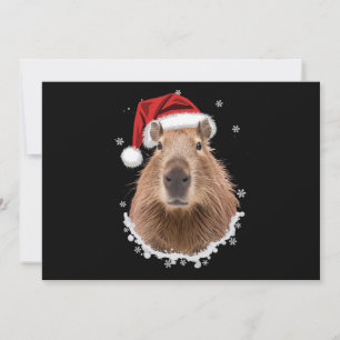 Cartão De Festividades Capybara Funny Christmas