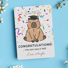 Cartão De Festividades Capybara Parabéns Veterinária