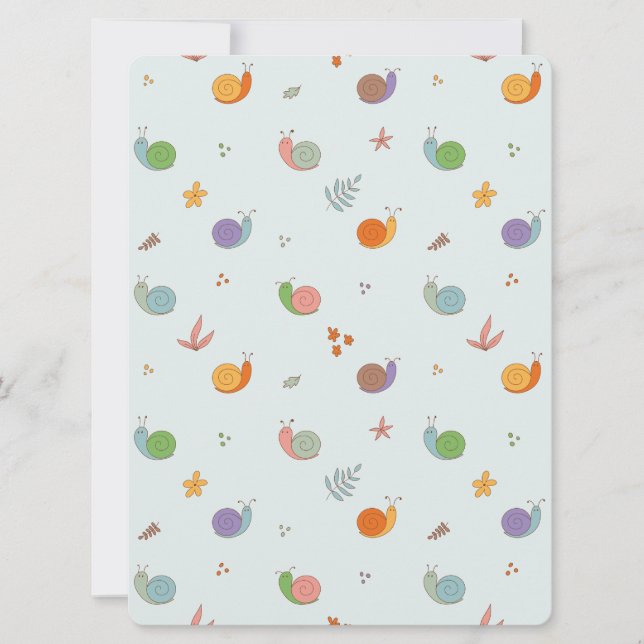 Cartão De Festividades Caracóis engraçados (Frente)