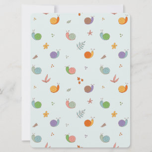 Cartão De Festividades Caracóis engraçados