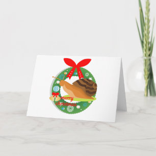 Cartão De Festividades caracol de natal alegre