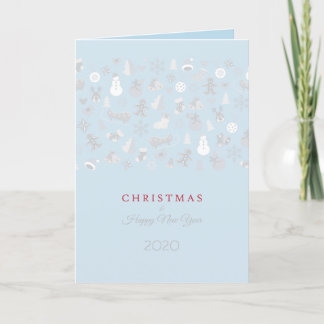 Cartão De Festividades Caracteres de Natal do feliz ano novo 2024 e Silve