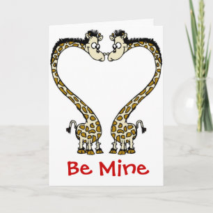 Cartão De Festividades Card-Giraffe Love Couple Valentine