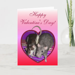 Cartão De Festividades Card: Ratty Love Valentine (Pink)