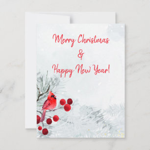 Cartão De Festividades Cardeal de inverno Feliz Natal