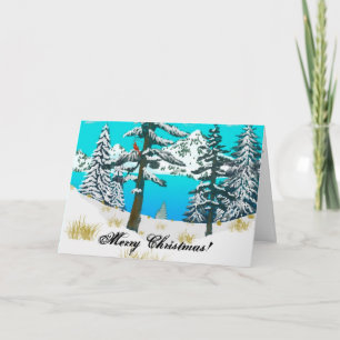 Cartão De Festividades Cardinal de inverno