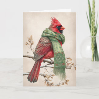 Cartão De Festividades Cardinal de Natal Aconchegante