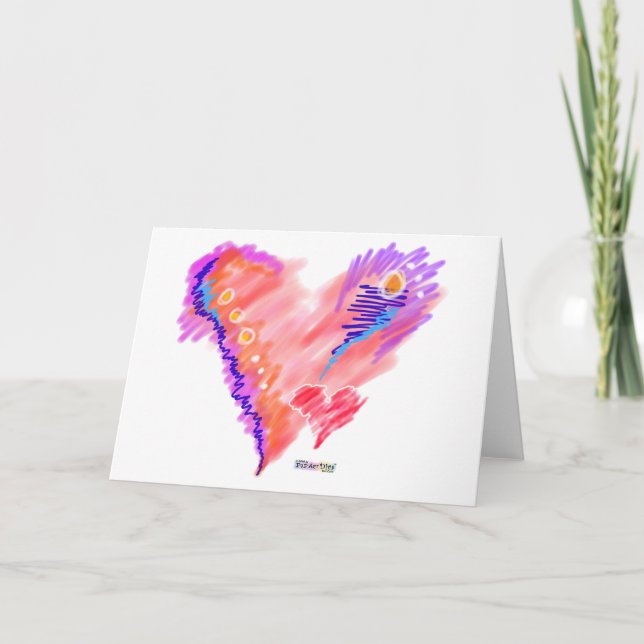 Cartão De Festividades CARDS - Feltro Cardíaco (Frente)