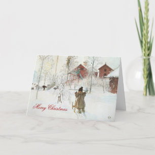 Cartão De Festividades Carl Larsson Scandinavian Winter Home Christmas