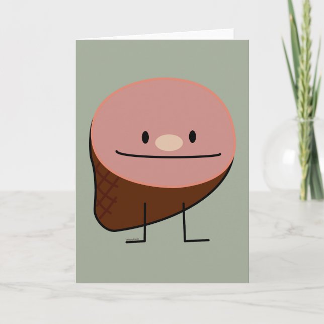 Cartão De Festividades Carne de porco fumado cozida mel da proteína do (Frente)