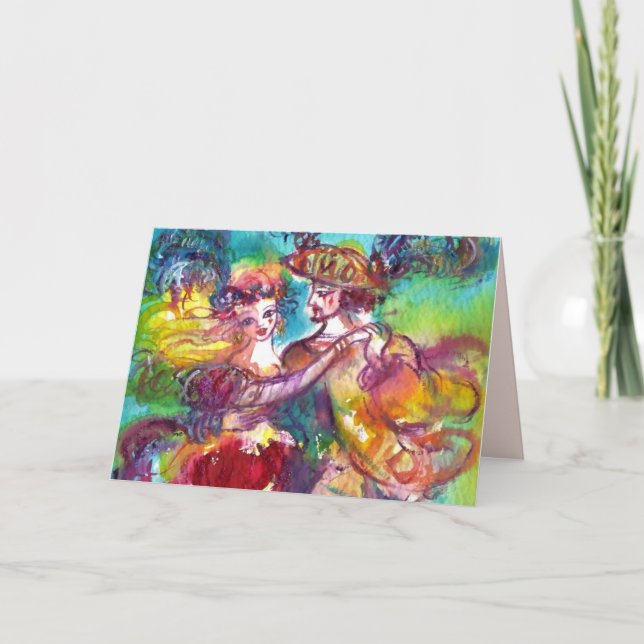 Cartão De Festividades Carneiro DANÇA Dia de os namorados Vermelho Carnei (Frente)