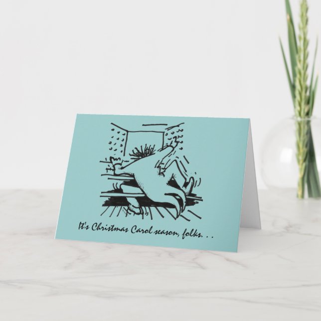 Cartão De Festividades Carol de Natal (Frente)