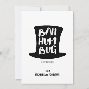 Cartão De Festividades Carol de Natal Bah Humbug Holiday Card