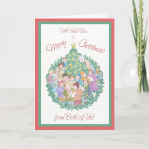 Cartão De Festividades Carol Singers, Árvore De Natal De Nós Dois