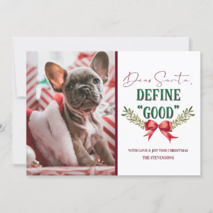 Cartão De Festividades Caros Papais noeis Definem a Foto de Natal "Boa"