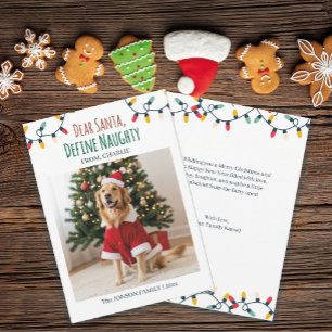 Cartão De Festividades Caros Papais noeis Definem Foto De Cachorro Engraç
