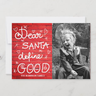 Cartão De Festividades Caros Papais noeis definem um bom script Photo Red