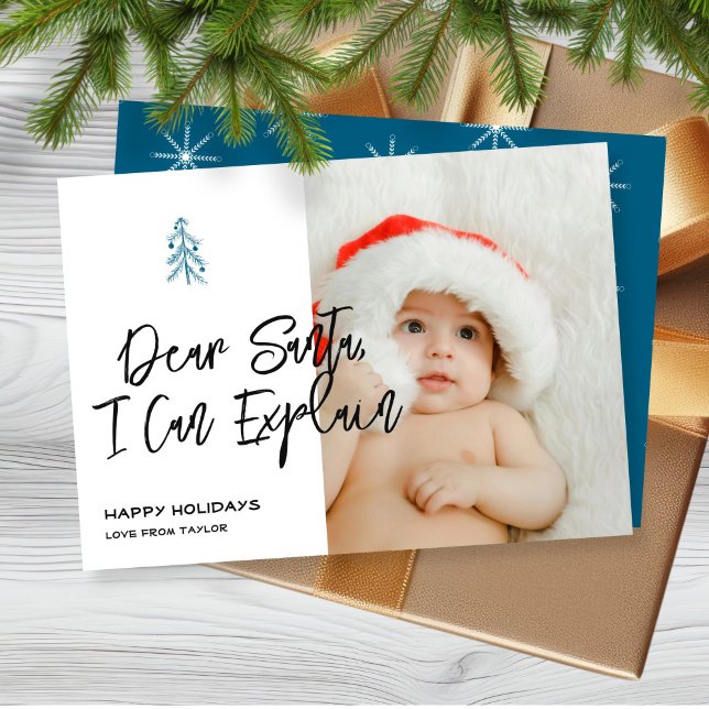 Cartão De Festividades Caros Papais noeis, Eu Posso Explicar O Natal Pers (Dear Santa I Can Explain Christmas Personalized Holiday Card by Ricaso. Available in other colors
)