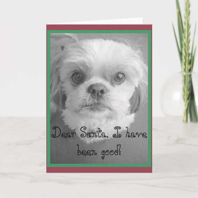 Cartão De Festividades Caros Papais noeis, fui bom! (Frente)
