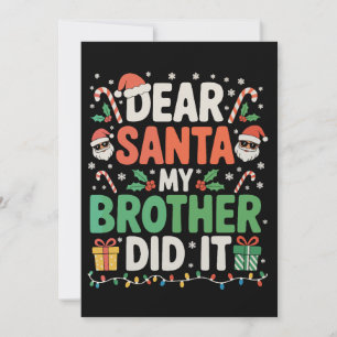 Cartão De Festividades Caros Papais noeis, Meu Irmão Fez Um Natal Engraça