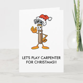 CARTÃO DE FESTIVIDADES CARPENTER DE REPRODUÇÃO DE VAMOS PARA NATAL