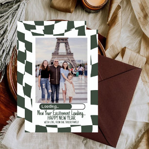 Cartão De Festividades Carregando...Feliz ano novo de tendências do Groov