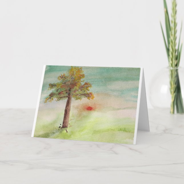 Cartão De Festividades Carrinho de Saudação do outono / Ação de Graças (Frente)