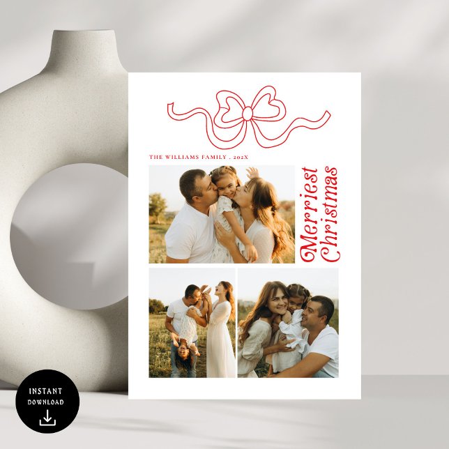 Cartão De Festividades Carro de Natal Feliz do Arco Retro Moderno (Criador carregado)