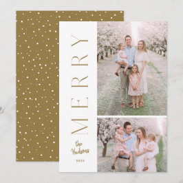 Cartão De Festividades Carro de Natal Simples e Minimalista com Tipografi