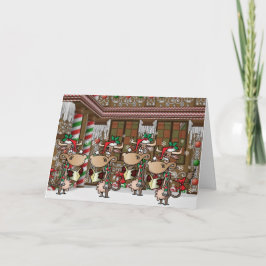Cartão De Festividades Carro de vaca de Natal