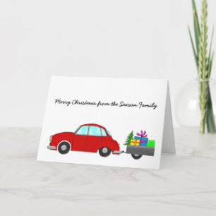 Cartão De Festividades Carro Feliz de Natal