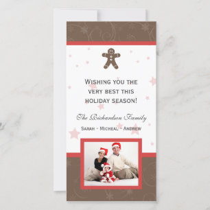 Cartão De Festividades Carro Fotográfico da Família Feriados Felizes do G