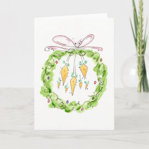 Cartão De Festividades "Carrot Wreath" Card