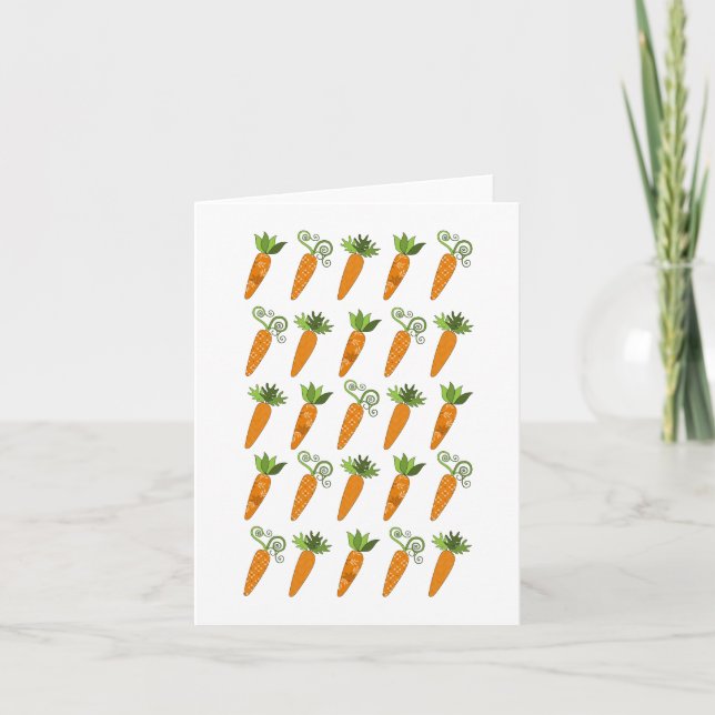 Cartão De Festividades Carrots Notecards (Frente)