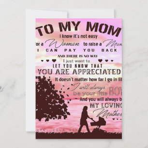 Cartão De Festividades Carta à minha mãe Carta à Família