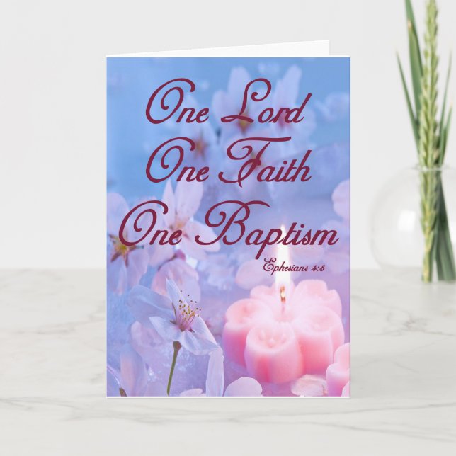 Cartão De Festividades Carta Cristã para o Estilo Tradicional do Batismo  (Frente)