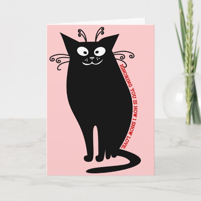Cartão De Festividades Carta de amor de meu gato (Frente)