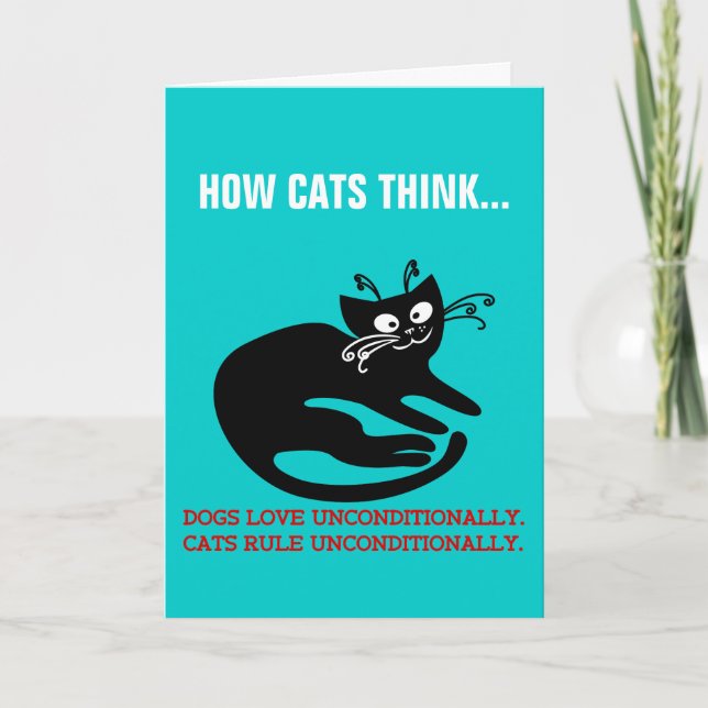 Cartão De Festividades Carta de amor do meu gato: treinamento de obediênc (Frente)